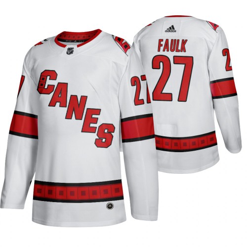Carolina Carolina Hurricanes #27 Justin Faulk Men's 2019-20 Away Authentic Player White Stitched Jersey Men's cheap jerseys for sale - CheapJerseys.Shop