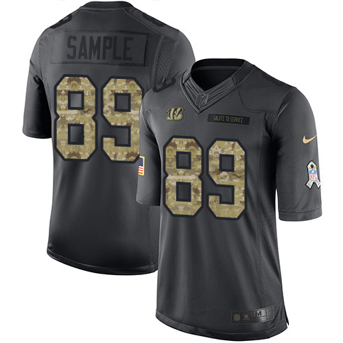 Cincinnati Bengals #89 Drew Sample Black Men's Stitched Limited 2016 Salute to Service Jersey Men's cheap jerseys for sale - CheapJerseys.Shop