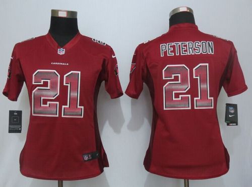 Cardinals #21 Patrick Peterson Red Team Color Women's Stitched Elite Strobe Jersey cheap jerseys for sale - CheapJerseys.Shop