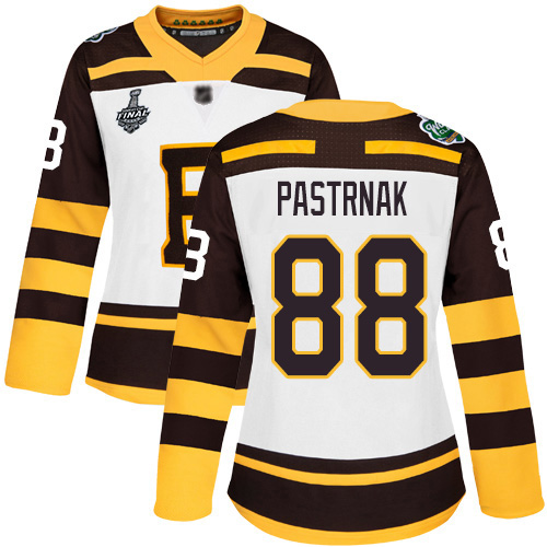 Boston Bruins #88 David Pastrnak White Authentic 2019 Winter Classic Stanley Cup Final Bound Women's Stitched Jersey Womens cheap jerseys for sale - CheapJerseys.Shop