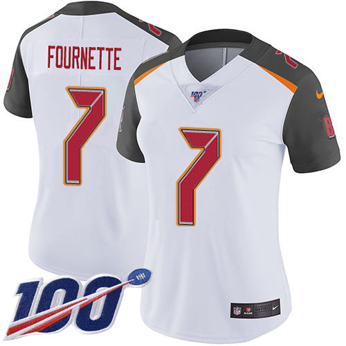 Buccaneers #7 Leonard Fournette White Women's Stitched 100th Season Vapor Untouchable Limited Jersey cheap jerseys for sale - CheapJerseys.Shop