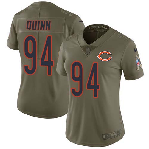 Chicago Bears #94 Robert Quinn Olive Women's Stitched Limited 2017 Salute To Service Jersey Womens cheap jerseys for sale - CheapJerseys.Shop