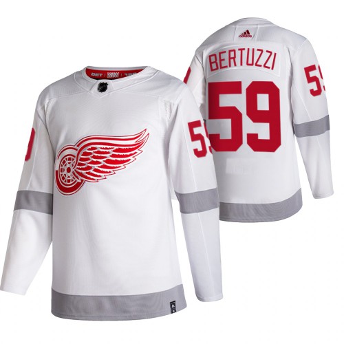 Detroit Detroit Red Wings #59 Tyler Bertuzzi White Men's 2020-21 Reverse Retro Alternate Jersey Men's cheap jerseys for sale - CheapJerseys.Shop