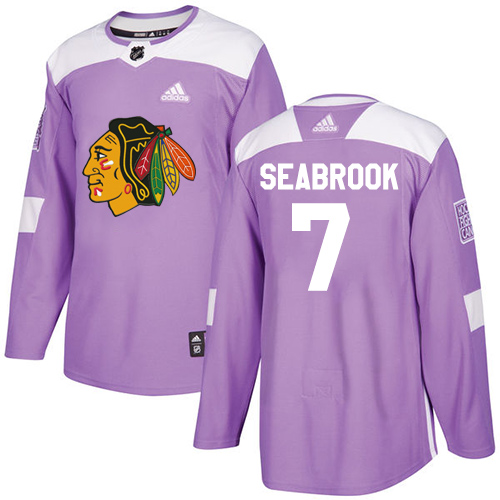 Chicago Blackhawks #7 Brent Seabrook Purple Authentic Fights Cancer Stitched Youth Jersey Youth cheap jerseys for sale - CheapJerseys.Shop