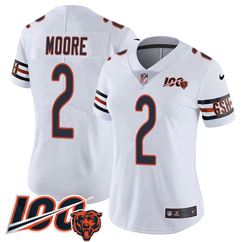 Bears #2 D.J. Moore White Alternate Women's Stitched Vapor Untouchable Limited 100th Season Jersey cheap jerseys for sale - CheapJerseys.Shop