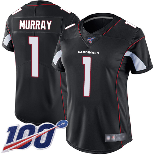 Cardinals #1 Kyler Murray Black Alternate Women's Stitched 100th Season Vapor Limited Jersey cheap jerseys for sale - CheapJerseys.Shop