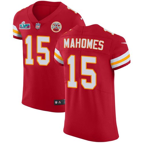 Chiefs #15 Patrick Mahomes Red Team Color Super Bowl LVII Patch Men's Stitched Vapor Untouchable Elite Jersey cheap jerseys for sale - CheapJerseys.Shop