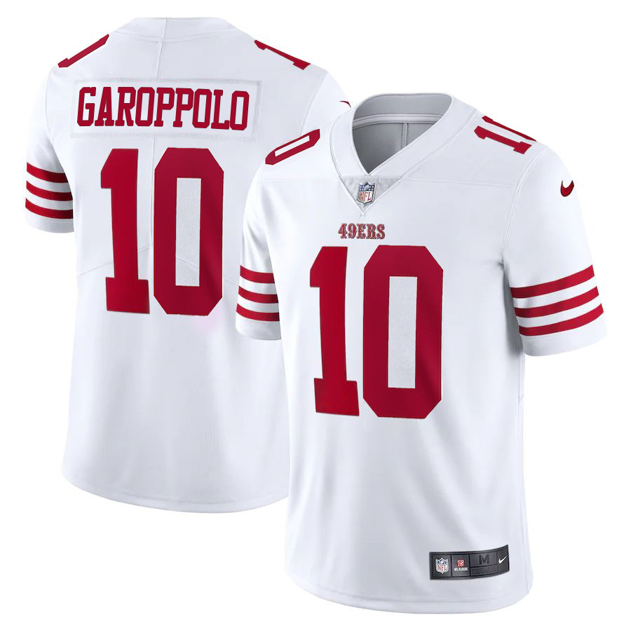 San Francisco 49ers #10 Jimmy Garoppolo White Men's 2022-23 Limited Stitched Vapor Untouchable Jersey cheap jerseys for sale - CheapJerseys.Shop