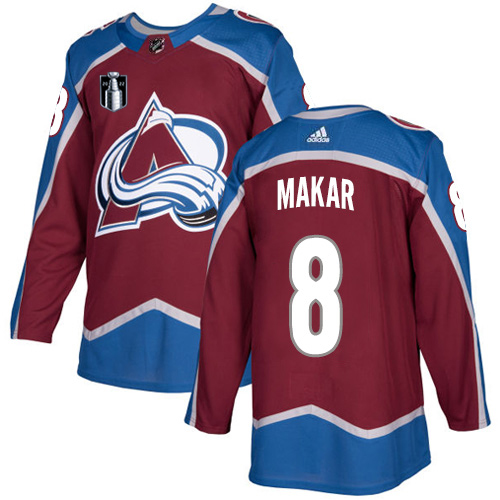 Colorado Avalanche #8 Cale Makar Burgundy 2022 Stanley Cup Final Patch Home Authentic Stitched Jersey Men's cheap jerseys for sale - CheapJerseys.Shop