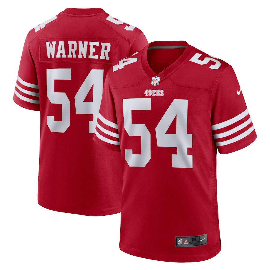 San Francisco 49ers #54 Fred Warner Men's 2022 Player Game Jersey - Scarlet cheap jerseys for sale - CheapJerseys.Shop