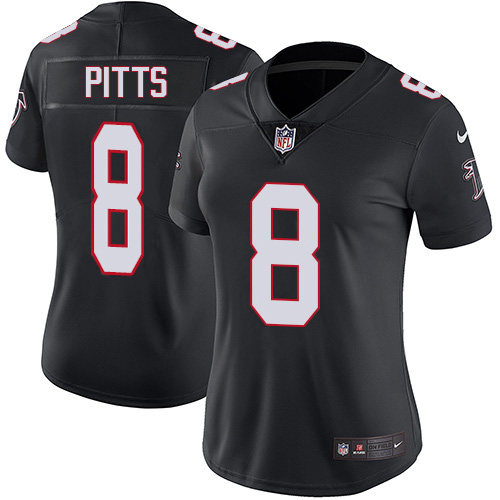 Falcons #8 Kyle Pitts Black Alternate Women's Stitched Vapor Untouchable Limited Jersey cheap jerseys for sale - CheapJerseys.Shop