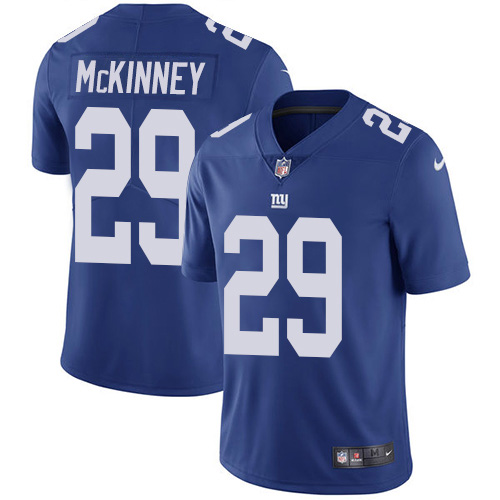 New York Giants #29 Xavier McKinney Royal Blue Team Color Men's Stitched Vapor Untouchable Limited Jersey Men's cheap jerseys for sale - CheapJerseys.Shop