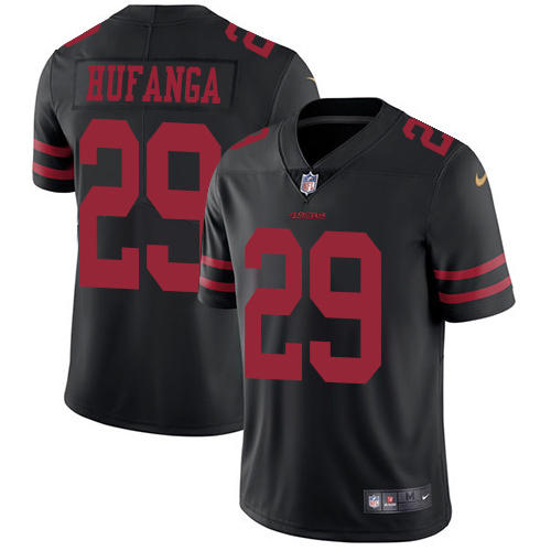 49ers #29 Talanoa Hufanga Black Alternate Men's Stitched Vapor Untouchable Limited Jersey cheap jerseys for sale - CheapJerseys.Shop