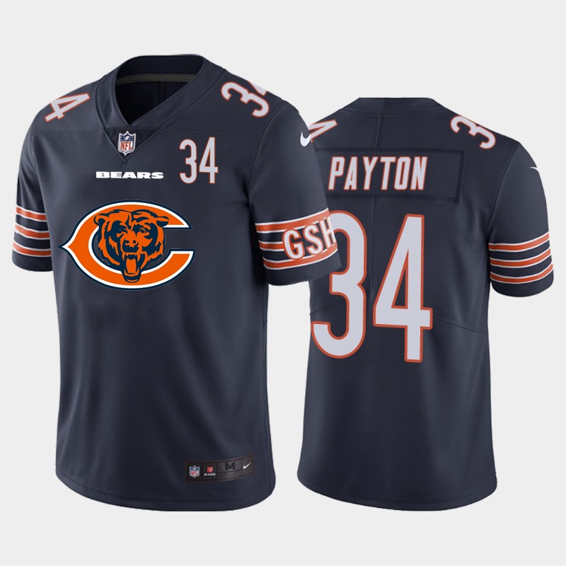 Chicago Bears #34 Walter Payton Navy Blue Men's Big Team Logo Player Vapor Limited Jersey cheap jerseys for sale - CheapJerseys.Shop
