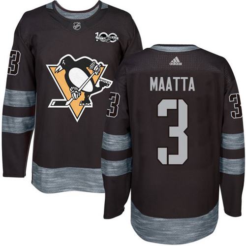 Pittsburgh Penguins #3 Olli Maatta Black 1917-2017 100th Anniversary Stitched Jersey Men's cheap jerseys for sale - CheapJerseys.Shop
