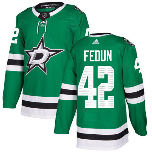 Dallas Stars #42 Taylor Fedun Green Home Authentic Stitched Jersey Men's cheap jerseys for sale - CheapJerseys.Shop