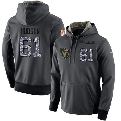 Men's Oakland Raiders #61 Rodney Hudson Stitched Black Anthracite Salute To Service Player Performance Hoodie cheap jerseys for sale - CheapJerseys.Shop