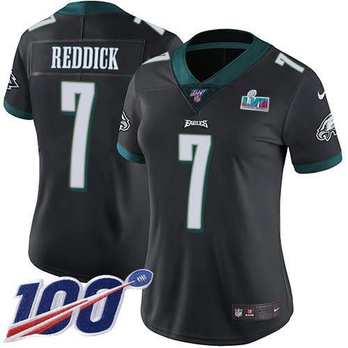 Eagles #7 Haason Reddick Black Alternate Super Bowl LVII Patch Women's Stitched 100th Season Vapor Untouchable Limited Jersey cheap jerseys for sale - CheapJerseys.Shop