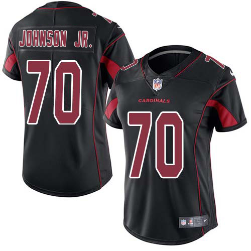 Cardinals #70 Paris Johnson Jr. Black Women's Stitched Limited Rush Jersey cheap jerseys for sale - CheapJerseys.Shop