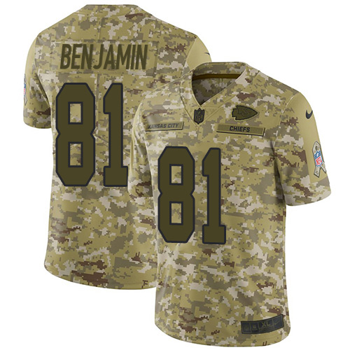 Kansas City Chiefs #81 Kelvin Benjamin Camo Men's Stitched Limited 2018 Salute To Service Jersey Men's cheap jerseys for sale - CheapJerseys.Shop
