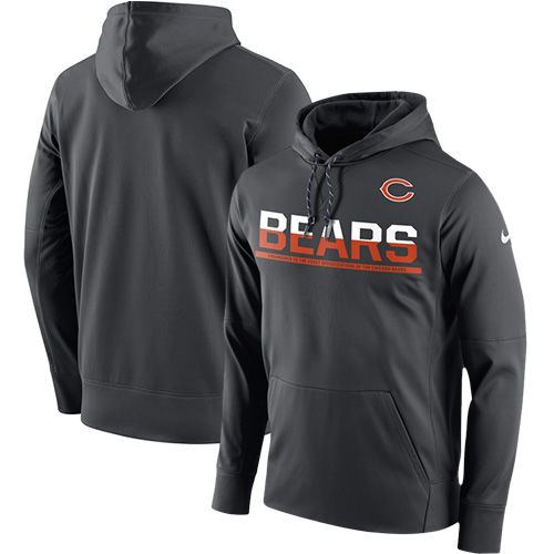 Men's Chicago Bears Sideline Circuit Anthracite Pullover Hoodie cheap jerseys for sale - CheapJerseys.Shop