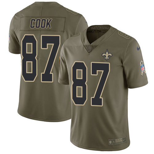 New Orleans Saints #87 Jared Cook Olive Men's Stitched Limited 2017 Salute To Service Jersey Men's cheap jerseys for sale - CheapJerseys.Shop
