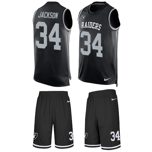 Raiders #34 Bo Jackson Black Team Color Men's Stitched Limited Tank Top Suit Jersey cheap jerseys for sale - CheapJerseys.Shop