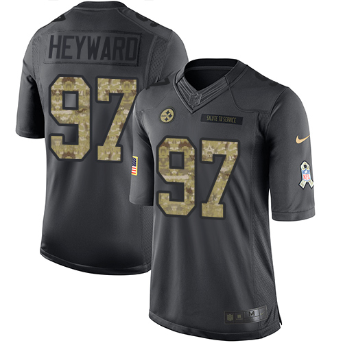 Pittsburgh Steelers #97 Cameron Heyward Black Men's Stitched Limited 2016 Salute to Service Jersey Men's cheap jerseys for sale - CheapJerseys.Shop