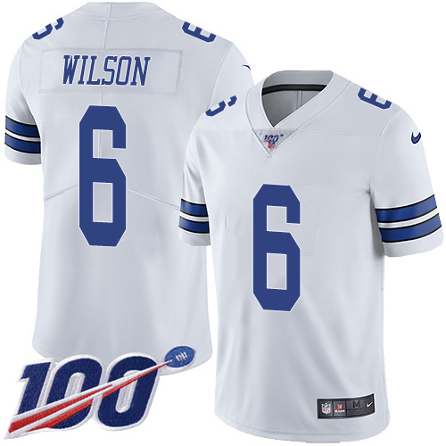 Cowboys #6 Donovan Wilson White Men's Stitched 100th Season Vapor Untouchable Limited Jersey cheap jerseys for sale - CheapJerseys.Shop