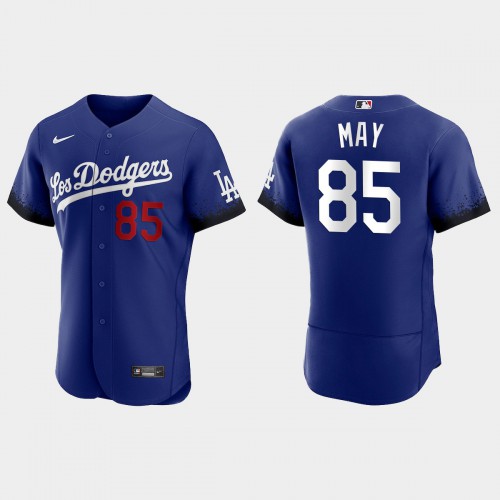 Los Angeles Los Angeles Dodgers #85 Dustin May Men's 2021 City Connect Authentic Jersey Royal Men's cheap jerseys for sale - CheapJerseys.Shop