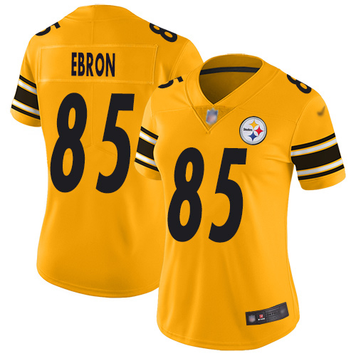 Pittsburgh Steelers #85 Eric Ebron Gold Women's Stitched Limited Inverted Legend Jersey Womens cheap jerseys for sale - CheapJerseys.Shop