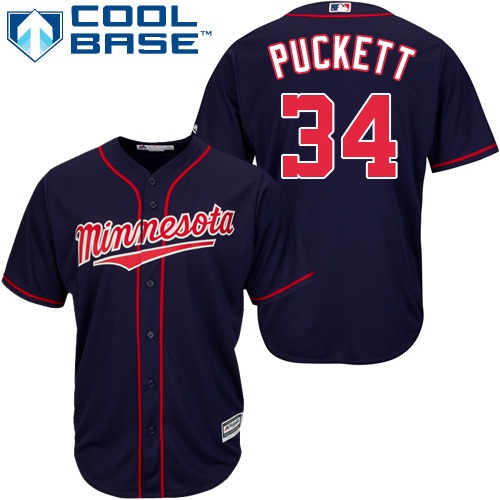 Minnesota Twins #34 Kirby Puckett Navy blue Cool Base Stitched Youth Jersey Youth cheap jerseys for sale - CheapJerseys.Shop