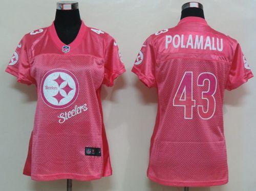 Steelers #43 Troy Polamalu Pink Women's Fem Fan Game Jersey cheap jerseys for sale - CheapJerseys.Shop