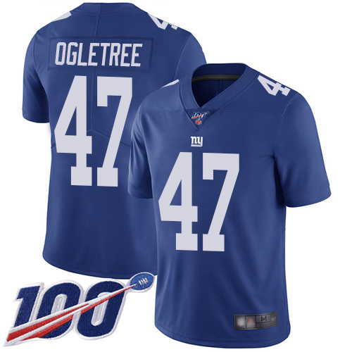 New York Giants #47 Alec Ogletree Royal Blue Team Color Men's Stitched 100th Season Vapor Limited Jersey Men's cheap jerseys for sale - CheapJerseys.Shop