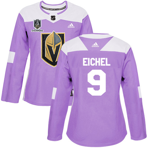 Golden Knights #9 Jack Eichel Purple 2023 Stanley Cup Champions Authentic Fights Cancer Women's Stitched Jersey cheap jerseys for sale - CheapJerseys.Shop