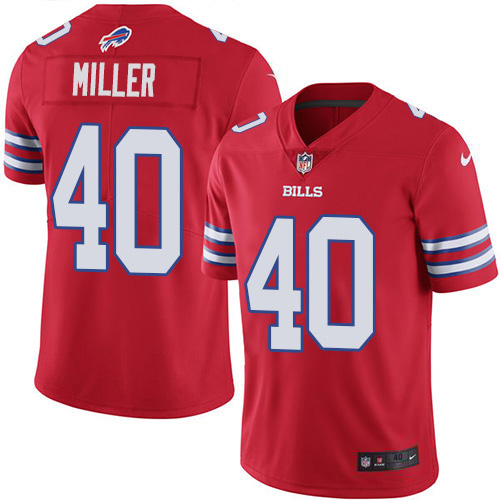 Bills #40 Von Miller Red Youth Stitched Elite Rush Jersey cheap jerseys for sale - CheapJerseys.Shop
