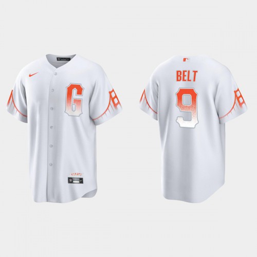 San Francisco San Francisco Giants #9 Brandon Belt Men's 2021 City Connect White Fan's Version Jersey Men's cheap jerseys for sale - CheapJerseys.Shop