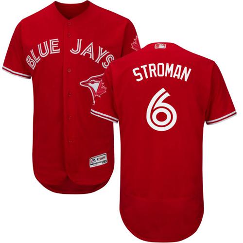 Toronto Blue Jays #6 Marcus Stroman Red Flexbase Authentic Collection Canada Day Stitched Jersey Men's cheap jerseys for sale - CheapJerseys.Shop