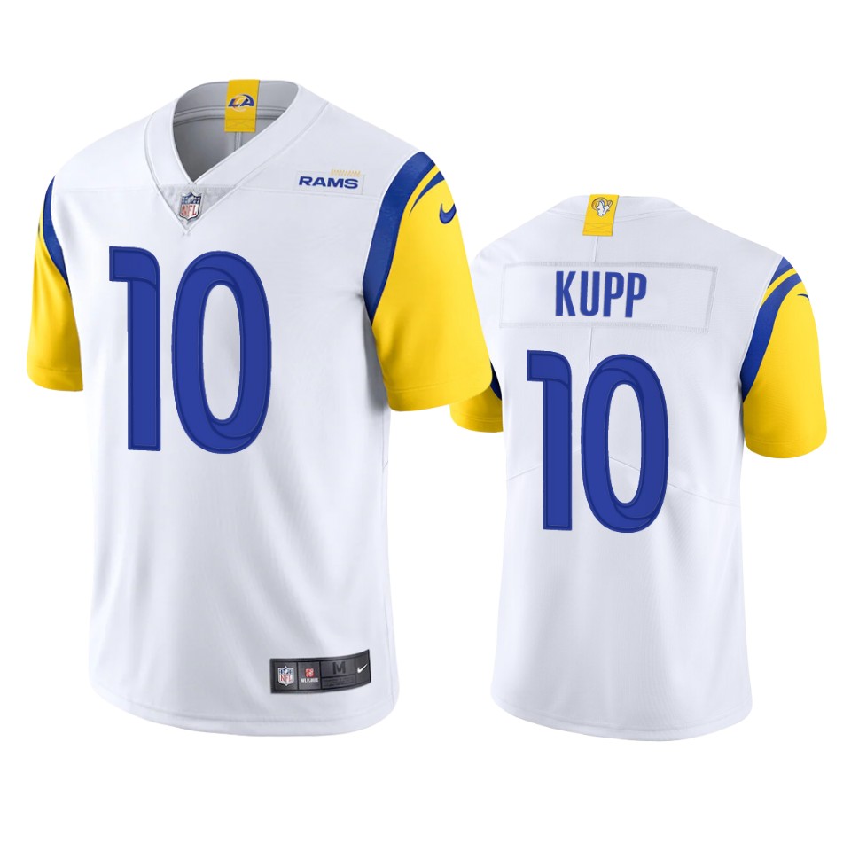 Los Angeles Rams #10 Cooper Kupp Men's Alternate Vapor Limited Jersey - White cheap jerseys for sale - CheapJerseys.Shop