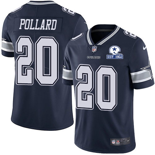 Cowboys #20 Tony Pollard Navy Blue Team Color Men's Stitched With Established In 1960 Patch Vapor Untouchable Limited Jersey cheap jerseys for sale - CheapJerseys.Shop