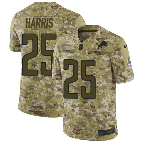 Detroit Lions #25 Will Harris Camo Youth Stitched Limited 2018 Salute to Service Jersey Youth cheap jerseys for sale - CheapJerseys.Shop