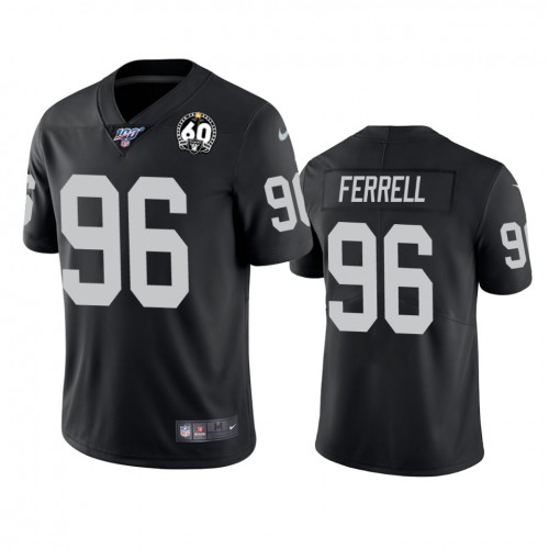Las Vegas Raiders #96 Clelin Ferrell Black 60th Anniversary Vapor Limited Stitched 100th Season Jersey Men's cheap jerseys for sale - CheapJerseys.Shop