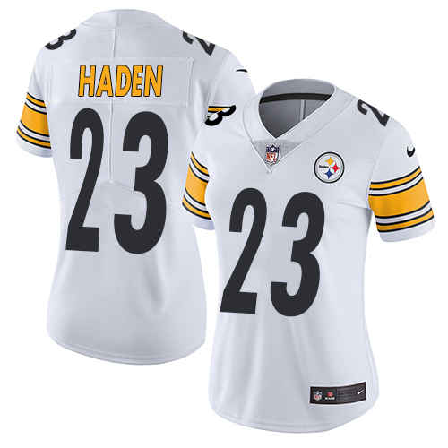 Pittsburgh Steelers #23 Joe Haden White Women's Stitched Vapor Untouchable Limited Jersey Womens cheap jerseys for sale - CheapJerseys.Shop