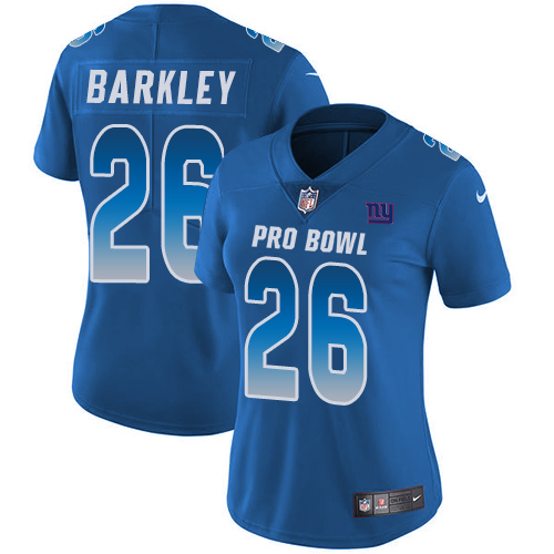 Giants #26 Saquon Barkley Royal Women's Stitched Limited NFC 2019 Pro Bowl Jersey cheap jerseys for sale - CheapJerseys.Shop