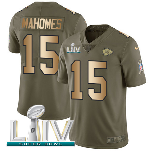 Chiefs #15 Patrick Mahomes Olive/Gold Super Bowl LIV 2020 Men's Stitched Limited 2017 Salute To Service Jersey cheap jerseys for sale - CheapJerseys.Shop