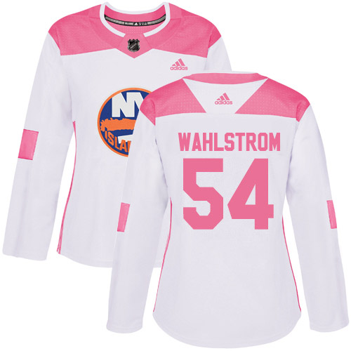 New York Islanders #54 Oliver Wahlstrom White/Pink Authentic Fashion Women's Stitched Jersey Womens cheap jerseys for sale - CheapJerseys.Shop