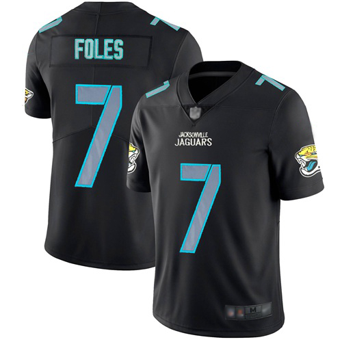 Jacksonville Jaguars #7 Nick Foles Black Men's Stitched Limited Rush Impact Jersey Men's cheap jerseys for sale - CheapJerseys.Shop