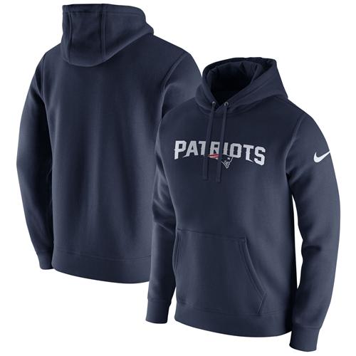 Men's New England Patriots Navy Club Fleece Pullover Hoodie cheap jerseys for sale - CheapJerseys.Shop