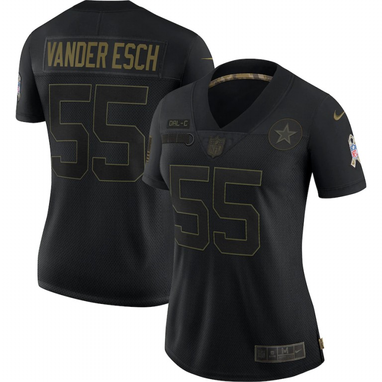Dallas Cowboys #55 Leighton Vander Esch Women's 2020 Salute To Service Limited Jersey Black cheap jerseys for sale - CheapJerseys.Shop