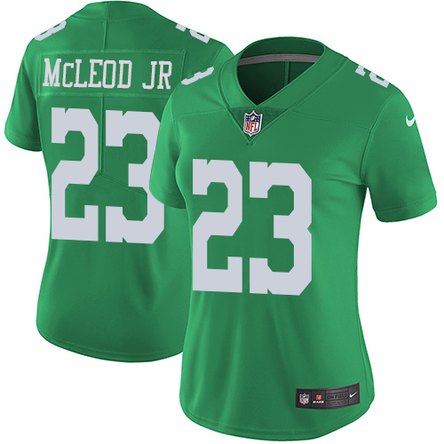Philadelphia Eagles #23 Rodney McLeod Jr Green Women's Stitched Limited Rush Jersey Womens cheap jerseys for sale - CheapJerseys.Shop